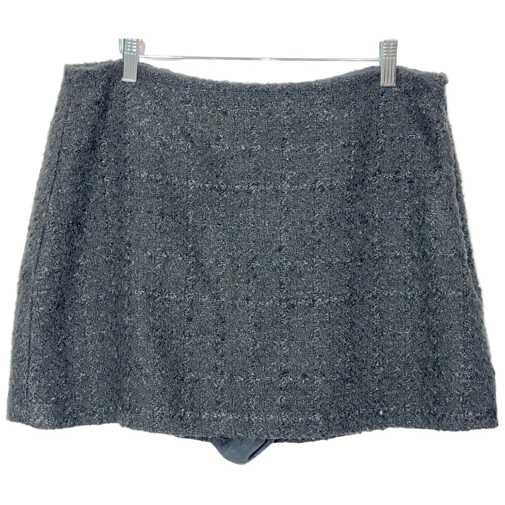 Abercrombie & Fitch Charcoal Textured Mini Skirt